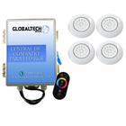 Kit 4 Led Piscina Abs Rgb 18W + Central + Controle Touch Ros