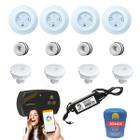 Kit 4 Leds 9w Ilumina Piscina - Smartlux + Disp 50mm E Nicho