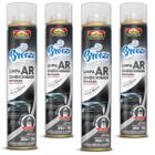 Kit 4 Limpa Ar Condicionado Breeze Carro Novo Proauto 300ml