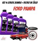 kit 4 litros de oleo radnaq 20w50 + filtro de óleo - Pampa CHT