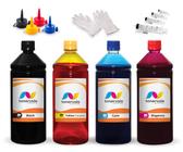 Kit 4 Litros De Tinta Para HP C309g D210a 3526 564XL Linha Prime