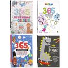 Kit 4 Livros 365 Desenhos Para Colorir + 365 Atividades Educativas + 365 Atividades em Inglês + 365 Atividades de Dinos - Atividade Educativo Amigo