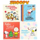 Kit 4 Livros Turma do Snoopy Mensagens Natal Album do Bebê Diário