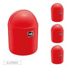 Kit 4 Lixeira d Pia P Cozinha Premium 4 L Cor Vermelho UZ