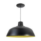 Kit 4 Luminária Pendente Retro 40cm Interior Amarelo Com Fiação 110/220v