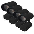 Kit 4 Luminária Preto Trilho Spot Led 7W 3500K Branco Quente