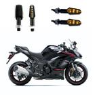 KIT 4 Luz Seta Esportiva Pisca de Led Modelo P29 Para Moto NINJA 1000 Ano 2004 2005 2006 2007 2008 2009 - Stallion