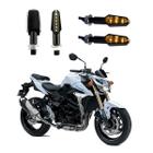 KIT 4 Luz Seta Esportiva Pisca de Led Modelo P29 Para Moto SUZUKI GSR 750 Ano 2004 2005 2006 2007 2008 2009 - Stallion