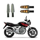 KIT 4 Luz Seta Esportiva Pisca Led de Carbono Modelo P03 Moto Honda CBX 250 TWISTER 2016 2017 2018 2019 2020 2021