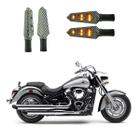 KIT 4 Luz Seta Esportiva Pisca Led de Carbono Modelo P03 Moto  VULCAN 2000 Ano 2004 2005 2006 2007 2008 2009