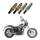 KIT 4 Luz Seta Esportiva Universal Pisca Led de Carbono Modelo P03C Moto DAFRA HORIZON 150 2016 2017 2018 2019 2020 2021