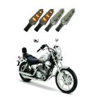 KIT 4 Luz Seta Esportiva Universal Pisca Led de Carbono Modelo P03C Moto DAFRA KANSAS 250 2008 2009