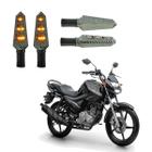 KIT 4 Luz Seta Esportiva Universal Pisca Led de Carbono Modelo P03C Moto FACTOR 125 2016 2017 2018201920202021