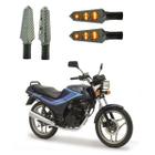 KIT 4 Luz Seta Esportiva Universal Pisca Led de Carbono Modelo P03C Moto Honda CBX 150 2016 2017 2018 2019 2020 2021