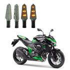 KIT 4 Luz Seta Esportiva Universal Pisca Led de Carbono Modelo P03C Moto KAWASAKI Z 1000 2010 2011 2012 2013 2014 2015