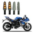 KIT 4 Luz Seta Esportiva Universal Pisca Led de Carbono Modelo P03C Moto YMH FZ1 N 2004 2005 2006 2007 2008 2009 - Stallion