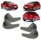 Kit 4 Maçaneta Interna Porta Dianteiro Traseiro Prata Volkswagen Gol Saveiro Voyage G7 G8 2016 2017 2018 2019 2020 2021