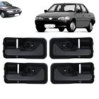 Kit 4 Maçanetas Interna Ford Escort Verona 1993-1996 Preta - Felux