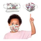Kit 4 Máscaras Infantil Tecido Dupla Proteção Com Clipe Nasal