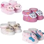 Kit 4 Meias Pantufa Bebê Recém Nascido Menina