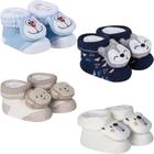 Kit 4 Meias Pantufa Bebê Recém Nascido Menino