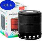 Kit 4 Mini Caixa de Som Portátil Wster Com Bluetooth e Usb