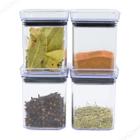 Kit 4 Mini Potes Porta Condimentos Tempero Hermetico 180ml