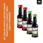 Kit 4 Molho Shoyu Satis! Sabores Tradicional E Suave 150Ml