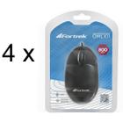 Kit 4 Mouse Óptico USB 800DPI Fortrek OML-101