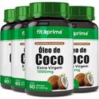 Kit 4 Óleo de Coco Extra Virgem 1000mg 60 Cápsulas Fitoprime