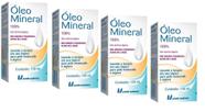 kit 4 Oleo Mineral 100ml Laxante e Terapia - União Química - UNIAO QUIMICA