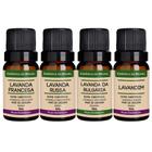 Kit 4 Óleos Essenciais de Lavanda 10ml - Puros e Naturais - Essência do Brasil