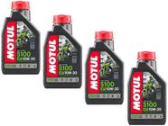 Kit 4 Óleos Motul 5100 4t 10w30 Semi Sintético