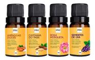 Kit 4 Óleos Vegetais 10Ml - Puro E Natural