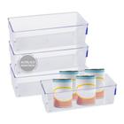 Kit 4 Organizador Geladeira/cozinha Acrílico 11,5x34,8