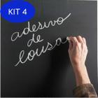 Kit 4 Papel de parede adesivo lousa quadro negro 3,00m x