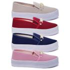 Kit 4 Pares Tênis Feminino Slip On Plataforma Sola Alta K118