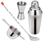 Kit 4 Pçs Bar Bartender Drink Dosadores Colher Coqueteleira - Class Home