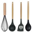 Kit 4 Pcs Utensilios Florarte - Preto