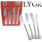 Kit 4 Peça De Facas Para Queijos E Frios Em Inox Lyor 1782