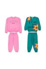 Kit 4 peças Moletom Infantil Menina 2 Conjunto Inverno