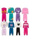 kit 4 Peças Moletom Inverno Menina 2 Conjunto Infantil Mimo