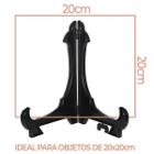 Kit 4 Peças Suporte Para Pratos E Azulejos Preto 20Cm