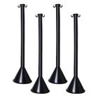 Kit 4 Pedestal Preto Organizador de Filas Kteli 90cm