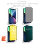 Kit 4 Películas: 1x Fosca Privacidade + Cerâmica Fosca + 3D Vidro Privacidade + 3D Vidro Para Iphone 13 PRO