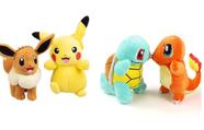 Kit 3 Pokémons Pikachu Pelúcia Dragonite Mimikiu Promoção