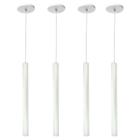 Kit 4 Pendente Luminária Tubo Branco 50 Cm - AZ Casa Decor