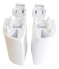 Kit 4 Pés Fogão Esmaltec Branco 12Cm