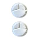 Kit 4 petisqueiras de melanina 26cm branca com 3 divisões