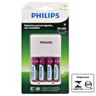 Kit 4 Pilhas AA Philips Bivolt Carregador P/ Xbox Original